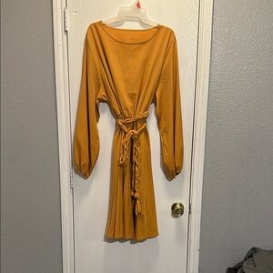 Elegant Mustard Dress